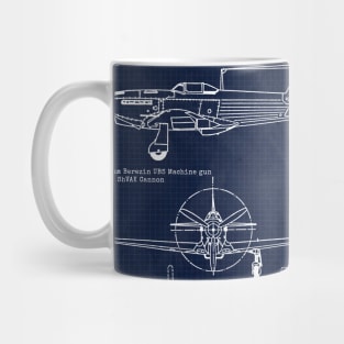 Yakovlev Yak1 Blueprint Mug